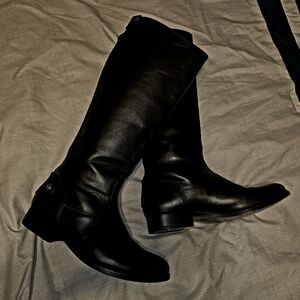 Frye Black Heeled Boots Incredible